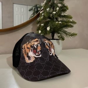 Gucci Hat Monogram Tiger Print